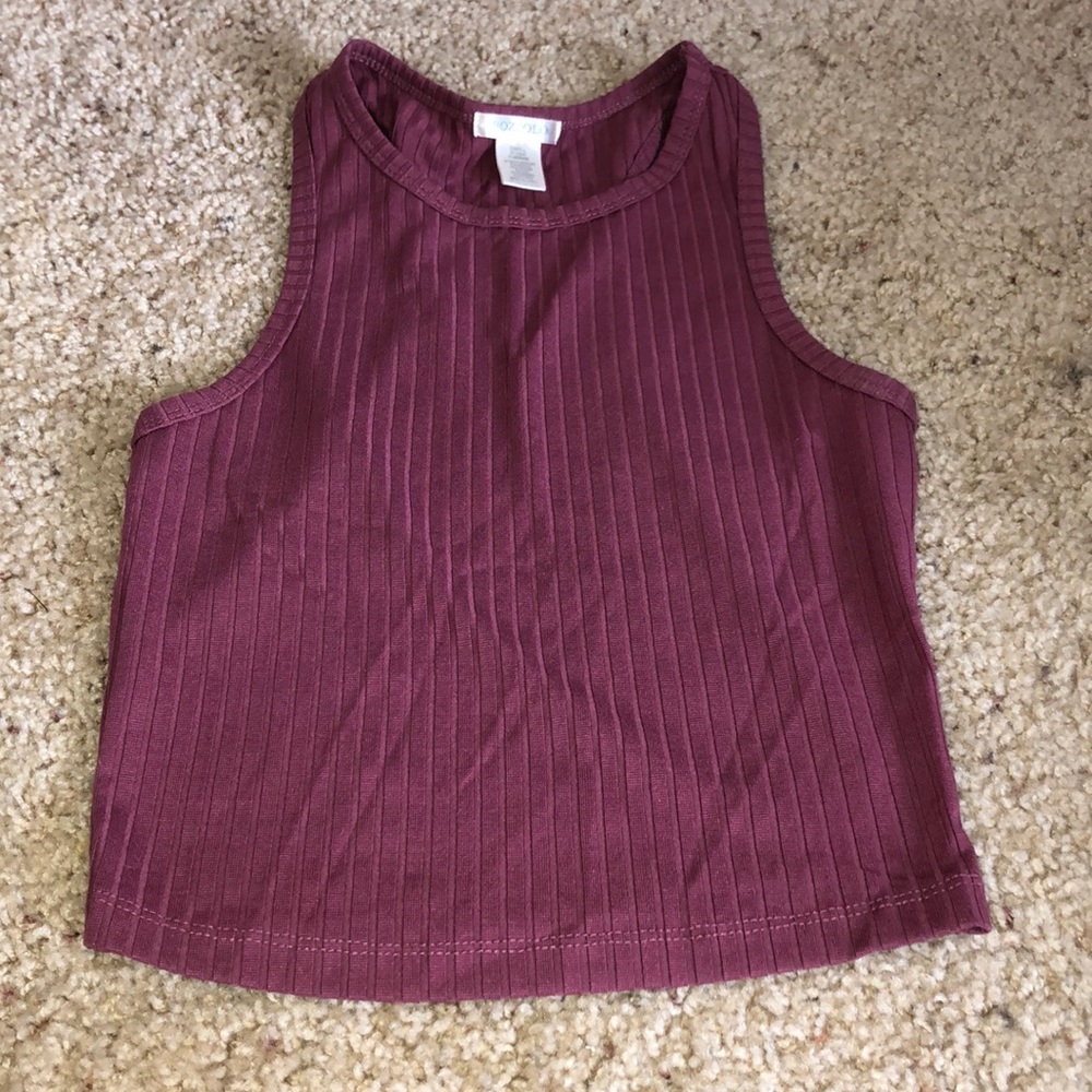 Maroon Crop Top